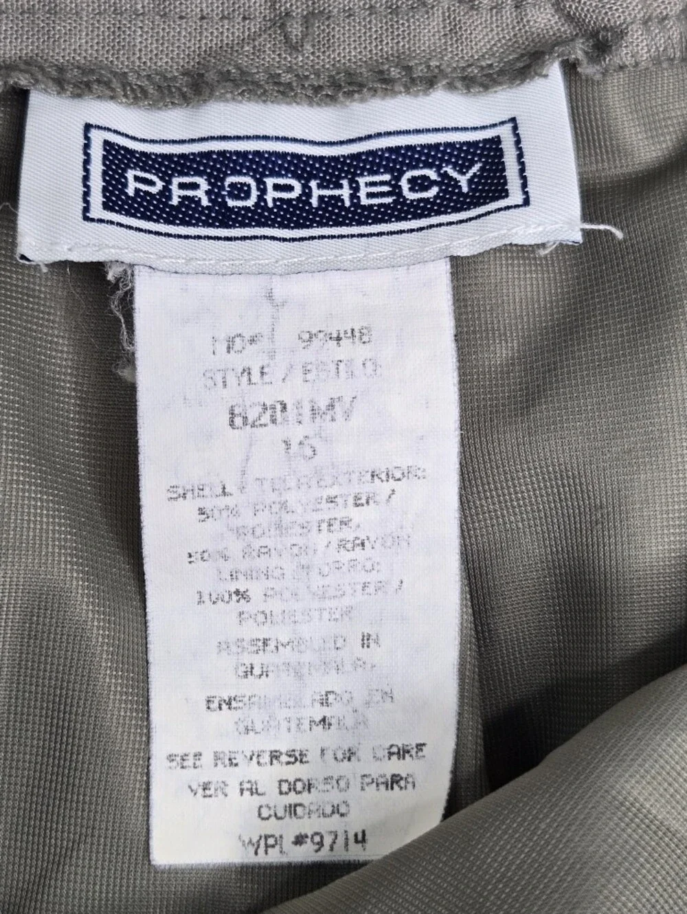 Vintage Prophecy Women’s Skirt Size 16 Taupe Beige A-Line Midi Button Front